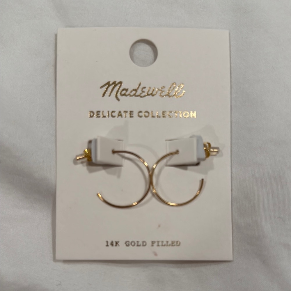 BNWT Madewell 14k Gold Filled Hoop Earrings